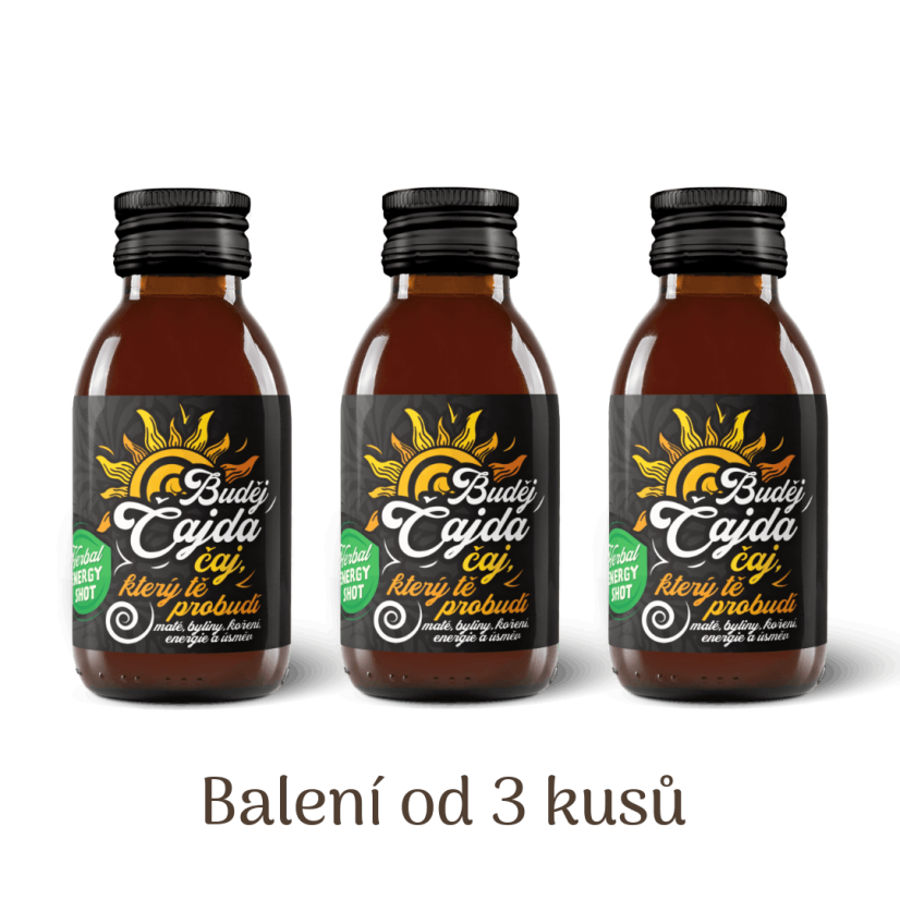 BudějČajda –⁠ elixír soustředění 100 ml - Balení kusů: 12 kusů