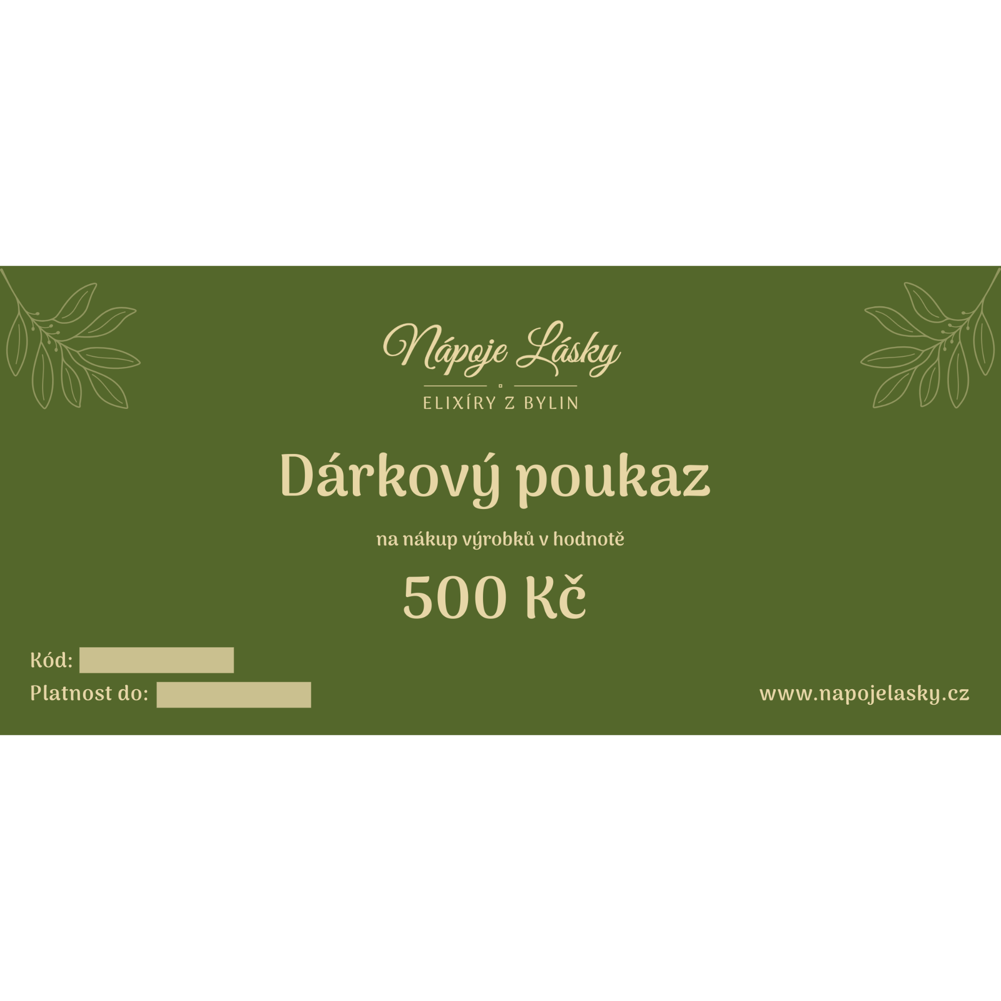 Levně Dárkový poukaz Dárkový poukaz v hodnotě 500 Kč